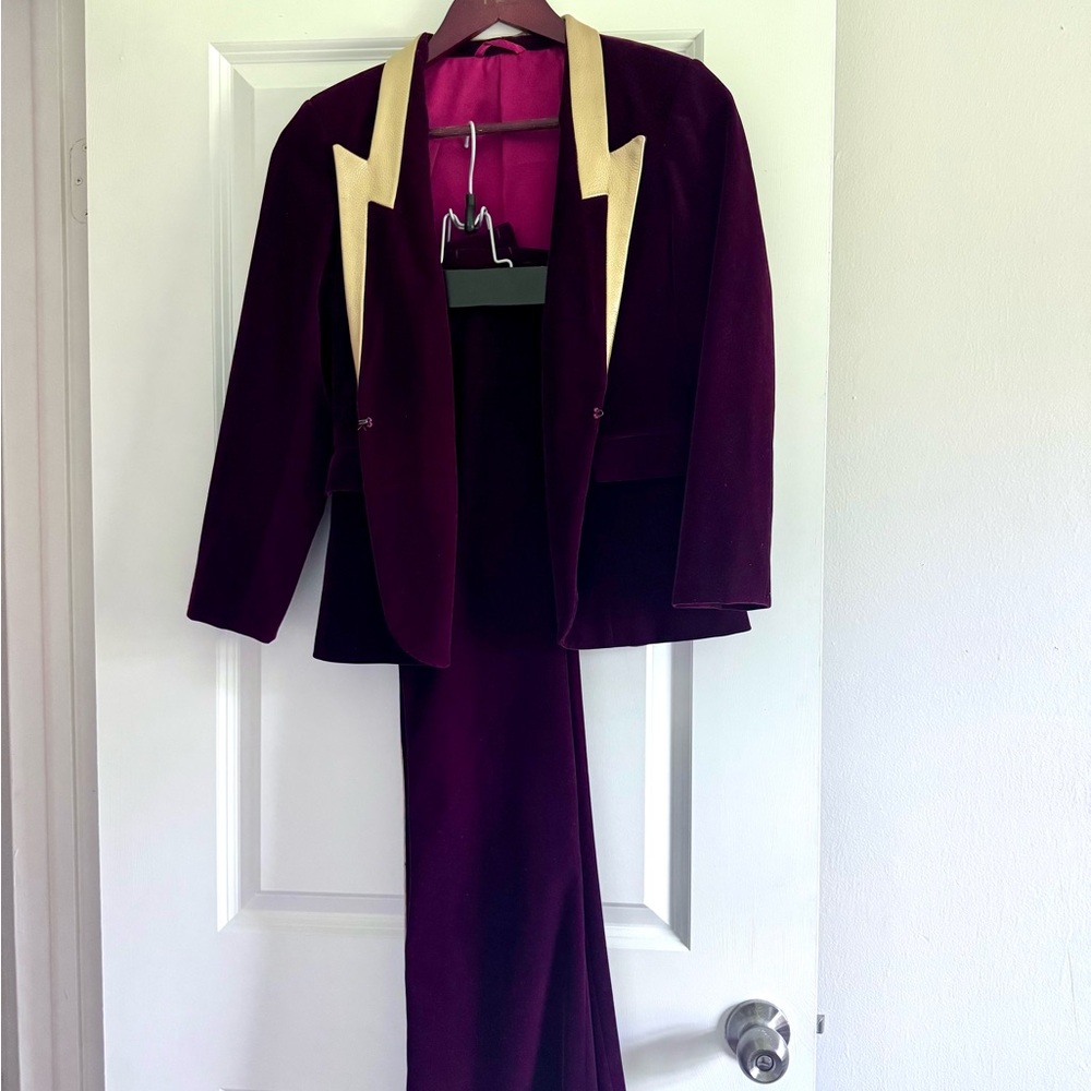 Velvet Burgundy Women's Suit Set from Any Old Iron - Picture 5 of 7
